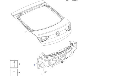 NEW CONDITION ORIGINAL WALL REAR BELT REAR OPEL INSIGNIA B HATCHBACK  