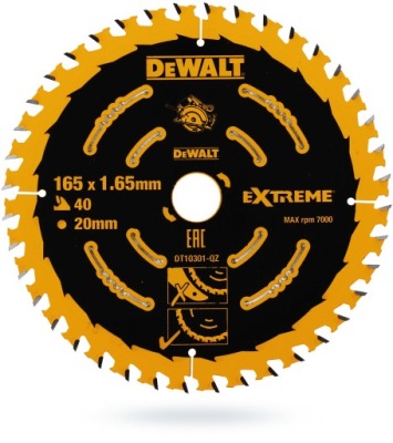 disk na drevo 165mm 40z DeWALT EXTRÉMNE DT10301