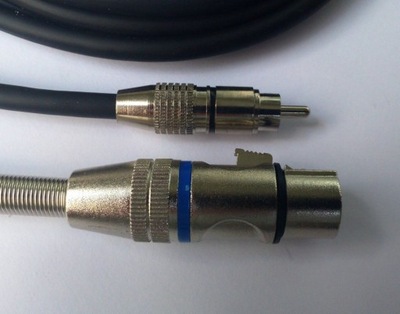 SHELLER kabel 1 RCA (czincz) / XLR żeński 10m