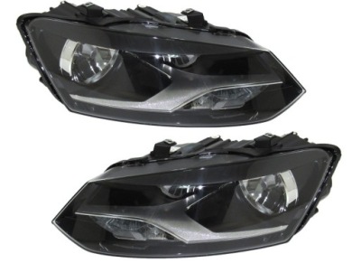 Фара передний polcar галогенный электрический левый + правый vw polo 6r фото №1