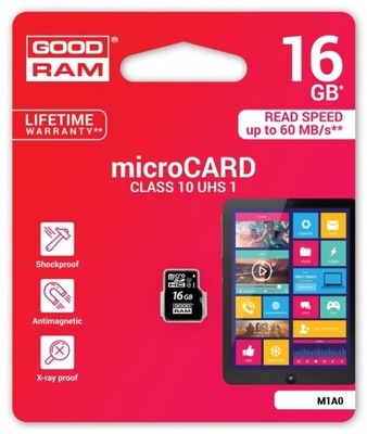 KARTA PAMIĘCI MICRO SD GOODRAM 16GB CLASS 10 XX7