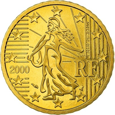 Francja, 50 Euro Cent, 2000, Paris, BE, MS(65-70),