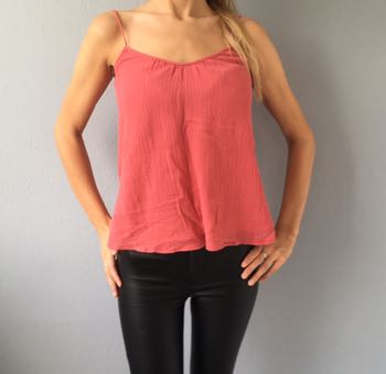 MANGO top bluzka na ramiączkach róż 34 XS