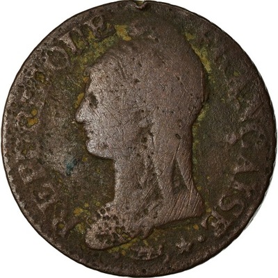 Moneta, Francja, Dupré, 5 Centimes, AN 8, Strasbou