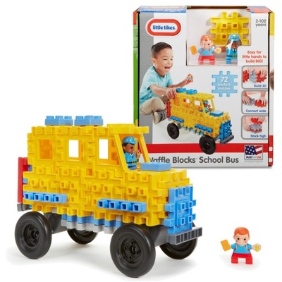 LITTLE TIKES Klocki Waffle Blocks AUTOBUS SZKOLNY