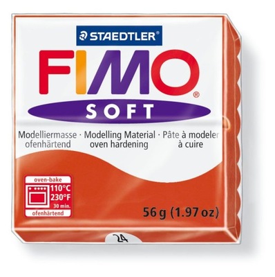 Masa termoutwardzalna FIMO SOFT 57g czerwona