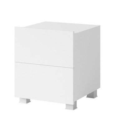 Calabrini szafka nocna - stolik biały połysk 3 kol