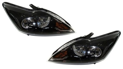 Комплект фари ford focus 2008-2011 чорні tyc фото №1