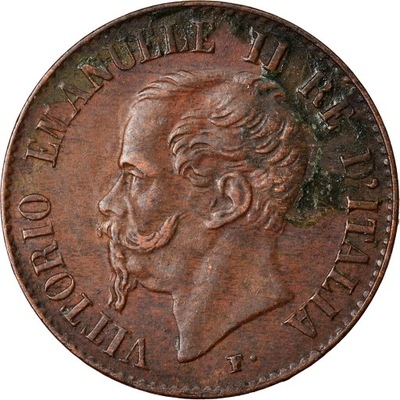 Moneta, Włochy, Vittorio Emanuele II, Centesimo, 1