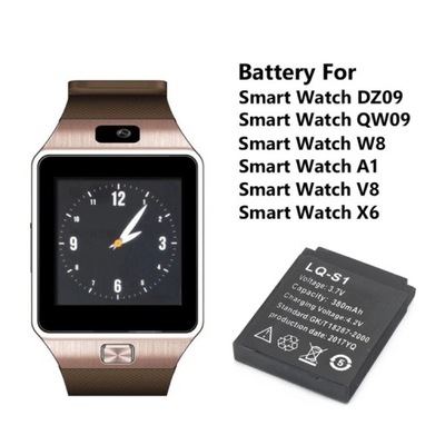 Bateria smartwatch dz09