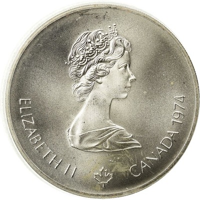 Moneta, Canada, Elizabeth II, 5 Dollars, 1974, Roy