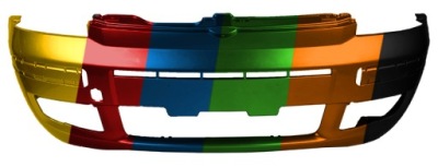 Бампер передний do fiat panda 03-13 132a w цвет фото №1