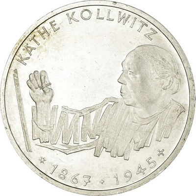 Moneta, Niemcy - RFN, 10 Mark, 1992, Karlsruhe, Ge