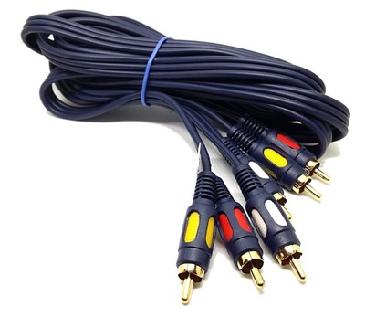 Przyłącze kabel CHINCH 3x RCA 5m