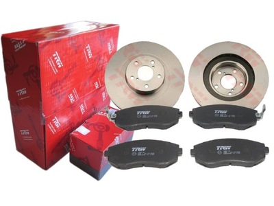 Гальмівні диски + гальмівні колодки trw перед subaru legacy iv v фото №1