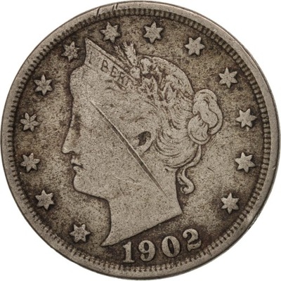 Moneta, USA, Liberty Nickel, 5 Cents, 1902, U.S. M