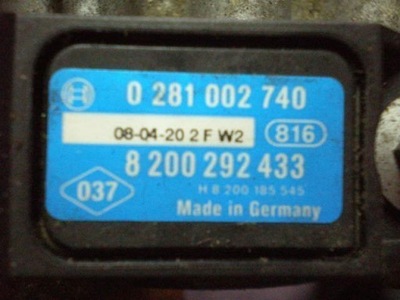 MAPAS SENSOR 2.0 DCI NISSAN PRIMASTAR 0281002740  