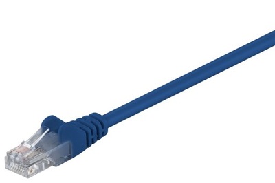 Kabel przewód patchcord UTP kat 5e niebieski 1m