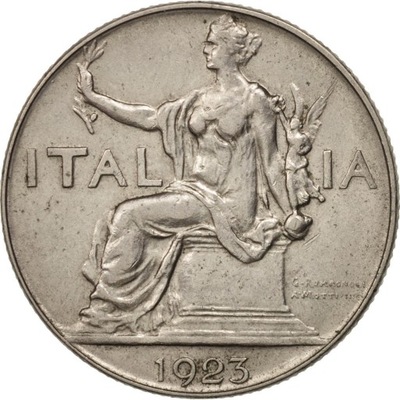 Moneta, Włochy, Vittorio Emanuele III, Lira, 1923,