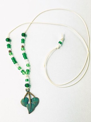 Naszyjnik handmade patynowane listki