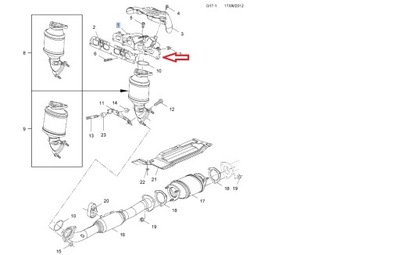 NUEVO ORIGINAL COLECTOR DE ESCAPE OPEL ANTARA, CAPTIVA 2,4 GASOLINA  