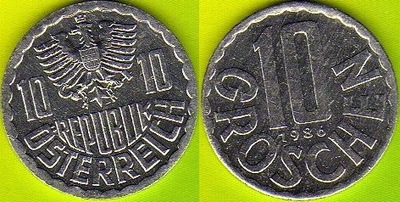 Austria - 10 Groschen 1986 r.