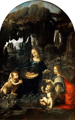 Reprodukcja Madonna w grocie I - Vinci - 50x30