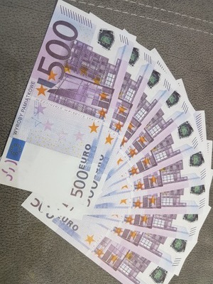 500euro banknoty do zabawy i nauki plik 50szt+GRATIS