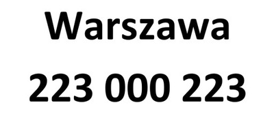 Złoty Platynowy numer stacjonarny 223 000 223