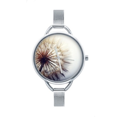 Zegarek DMUCHAWIEC na bransolecie motyw kwiatowy