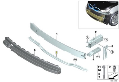 BMW SOPORTES DE PARAGOLPES PARTE DELANTERA INFERIOR I3  