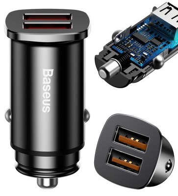 Ładowarka samochodowa BASEUS 2x USB QC 3.0 Quick Charge 3.0 30W LED