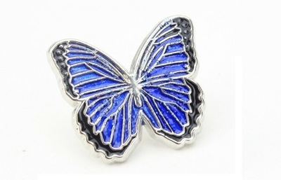 PINS przypinka niebieski MOTYLEK motyl