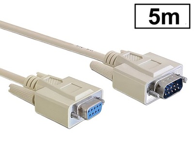 Kabel przedłużacz RS232 D-SUB 9P/wtyk-9P/gniazdo DIGITUS 5m