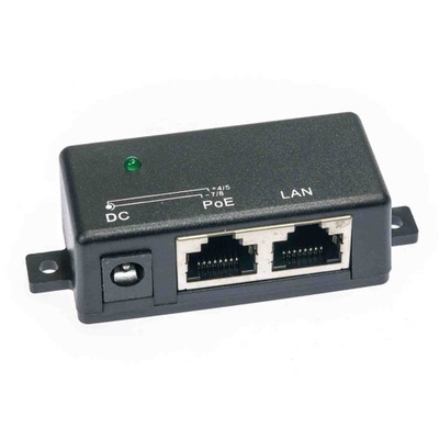 Injector PoE black, adapter czarny