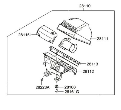 Org корпус фільтра повітря optima 1.7 crdi 2015- фото №1