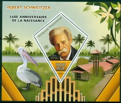 A. Schweitzer laureat Nobla ptaki blok ** #MDG1502