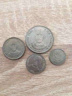 DOMINIKANA zestaw 4 monet 1981 oryginalna paczka