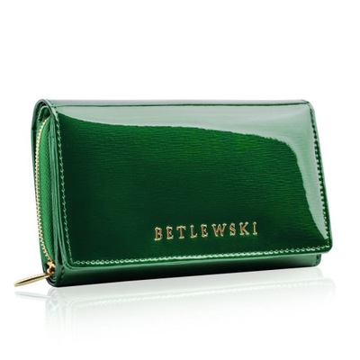 Betlewski portfel skóra naturalna zielony ZBPD-BS-513 - Produkt damski