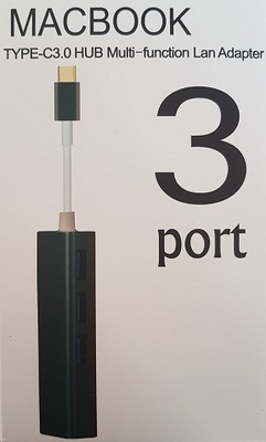 Przejściówka z USB C na 3x USB- MACBOOK