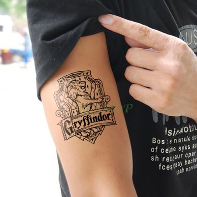 Tatuaż Harry Potter Gryffindor DUŻY Hogwart PL