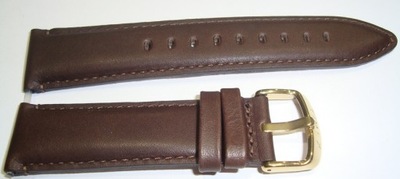 Skórzany pasek do zegarka TIMEX 22 mm brązowy
