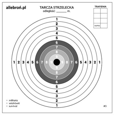 Tarcze strzeleckie tekturowe 14x14 cm 1000 szt #3