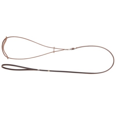 DINGO SMYCZ RINGOWA ZE SKÓRY 0,6X150 CM BRĄZOWA