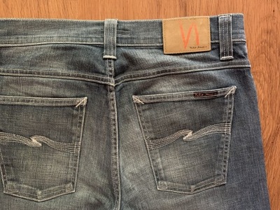 NUDIE JEANS ** AVERAGE JOE OLD SCRAPED ** W34 L34