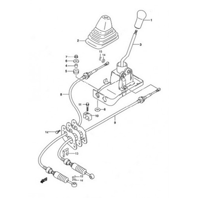 Трос переключения передач suzuki wagon r+ фото №1