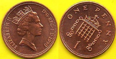 Wielka Brytania 1 Penny 1990 r.