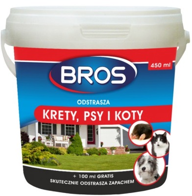 Bros Proszek Odstraszający Na Krety Psy Koty 450ml