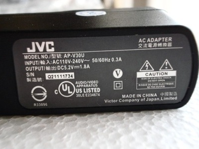 JVC AP-V30 APV30 AP-V30M zasilacz ORYG. NOWY gw.12