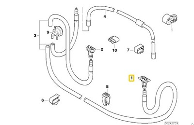 BMW E39 ОМИВАЧ ФОНАРІ ЛІВИЙ ФОРСУНКА 8360661 OE